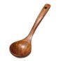 1PC Wooden Soup Spoon Long Handle Dessert Rice Soup Spoon Teaspoon Kitchen Accessories