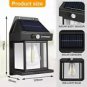 CLAONER LED Solar Wall Lights PIR Motion Sensor Outdoor Garden Security Lamp