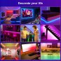 100 Ft LED Strip Lights for Bedroom Music Sync Color Changing RGB LED Strip Rope