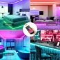 100 Ft LED Strip Lights for Bedroom Music Sync Color Changing RGB LED Strip Rope
