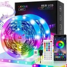 100 Ft LED Strip Lights for Bedroom Music Sync Color Changing RGB LED Strip Rope