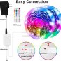 100 Ft LED Strip Lights for Bedroom Music Sync Color Changing RGB LED Strip Rope