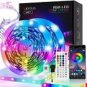 100 Ft LED Strip Lights for Bedroom Music Sync Color Changing RGB LED Strip Rope