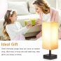 Small Table Lamp for Bedroom - Bedside Lamps for Nightstand, Minimalist Night St
