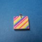 Recycled scrabble Pendant  Rainbow