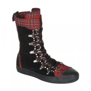 Deviant - Men's Ankle High Sneaker Boot with D- Ring Lace Up