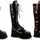 Pole Climber" - Men's Chrome Toe Leather Platform Knee High Boots