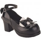 "Goblin" - Women's Scalloped Trim Block Heel Shoes
