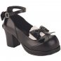 "Goblin" - Women's Scalloped Trim Block Heel Shoes
