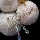 "Purity"  AB finish Czech glass earrings
