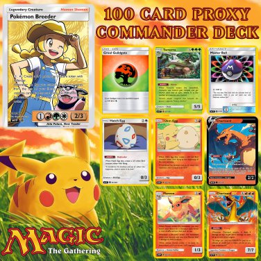 Pokemon Trainer 100 Card MTG Proxy EDH Commander Deck  Custom Magic The  Gathering [Deck 1]
