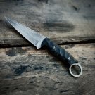 SCK-04 CUSTOM HAND MADE 440C STEEL SKINNER KNIFE MICARTA SHEATH HANDLE WITH PURE LEATHER SHEATH