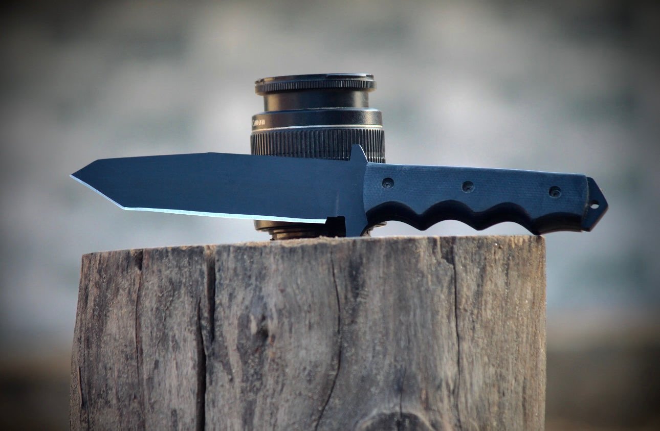 SCK-07 CUSTOM HAND MADE 440C STEEL TANTO HUNTING MILITARY KNIFE MICARTA SHEATH HANDLE