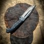 SCK-08 CUSTOM HAND MADE SPTING HUNTING STEEL MILITARY KNIFE MICARTA SHEATH HANDLE