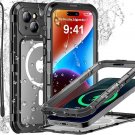 Beeasy Heavy Duty Waterproof Phone Case with Magsafe for iPhone 15 /iPhone 14/iPhone 13/iPhone 12