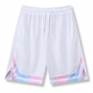 Men Breathable Mesh Basketball Running Shorts White Shorts