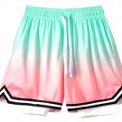 Men Basketball Shorts Sportswear Running Sport Green Pink  Short