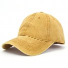 Unisex Dad Hat Cap Solid Sport Outdoor Yellow Cap