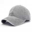 Unisex Dad Hat Cap Solid Sport Outdoor Gray Cap