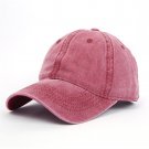 Unisex Dad Hat Cap Solid Sport Outdoor WineRed Cap