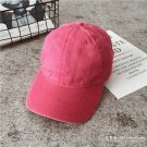 Women Men Cotton Solid Baseball Cap Fashion Hat Outdoor Casual Plum red Hat
