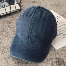 Women Men Cotton Solid Baseball Cap Fashion Hat Outdoor Casual Navy blue Hat