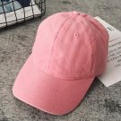 Women Men Cotton Solid Baseball Cap Fashion Hat Outdoor Casual Pink Hat