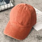 Women Men Cotton Solid Baseball Cap Fashion Hat Outdoor Casual Orange Hat