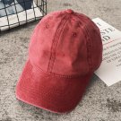 Women Men Cotton Solid Baseball Cap Fashion Hat Outdoor Casual Wine red Hat