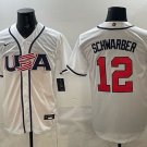 USA Kyle Schwarber White Baseball Classic Jersey