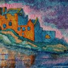 Dunguaire Castle Galway Ireland ACEO Art Card 2.5" x 3.5" Original Watercolor Painting Landscape