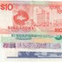 Singapore 1987 $1 - $10 Set (4 Pieces) - VF