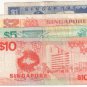 Singapore 1987 $1 - $10 Set (4 Pieces) - Fine