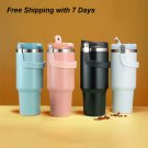 40oz Insulated Water Bottle with Straw Handle Stainless Steel Car Travel Tumbler 40oz Insulated Water Bottle with Straw Handle Stainless Steel Car Travel Tumbler