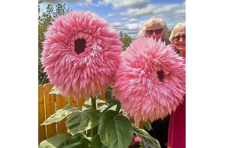 Pink Giant Teddy Bear Sunflower Seeds 50pcs