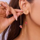 New Design Asymmetric Snowflake Christmas Boot Hat Drop Earrings for Women Moving Santa Claus 2025
