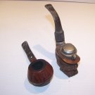 VINTAGE SMOKING PIPES SCHOWA GERMANY HAND CARVED MAN W/ WIND CAP + ISRAEL MADE