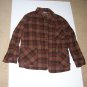 PENDLETON WOOL BUTTON FRONT SHIRT MENS MEDIUM BROWN PLAID PORTLAND, OREGON