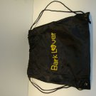 BARK LOVER DRAWSTRING BAG NEW BLACK & YELLOW 13 1/2" X 18 1/4"