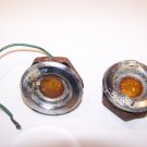 1968 PLYMOUTH ROUND AMBER FLAT SIDE MARKER LIGHTS OEM SATELLITE ROAD RUNNER GTX