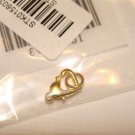 .925 Sterling Silver Heart Necklace Bracelet Lobster Clasp 12 x 9mm YELLOW GOLD .925 Sterling Silver Heart Necklace Bracelet Lobster Clasp 12 x 9mm YELLOW GOLD