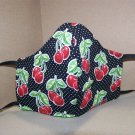 BLACK CHERRIES FACE MASK WOMEN'S CHILDREN'S ROCKABILLY BLACK CHERRIES FACE MASK WOMEN'S CHILDREN'S ROCKABILLY