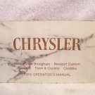 1976 CHRYSLER OPERATORS MANUAL NEW YORKER NEWPORT CODOBA TOWN & COUNTRY BROUGHAM