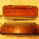 1964 CHRYSLER 300 FRONT AMBER TURN SIGNAL MARKER LIGHT ASSEMBLIES HOUSING LENS 1964 CHRYSLER 300 FRONT AMBER TURN SIGNAL MARKER LIGHT ASSEMBLIES HOUSING LENS