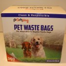 PET WASTE BAGS 360 CT / 20 ROLL w/ LEASH DISPENSER POSHWAG BIODEGRADABLE