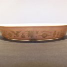 Pyrex Early American 1 1/2 qt Divided Casserole Dish w/ Cat