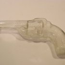 AVOR CLEAR GLASS GUN W/ METAL LID 3 1/4 OZ. CANDY HOLDER MAN CAVE AVOR CLEAR GLASS GUN W/ METAL LID 3 1/4 OZ. CANDY HOLDER MAN CAVE
