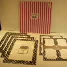 PERFECTLY POSH POLKA DOT POSTCARDS, LETTER HEAD, CANDY STRIPE PAPER