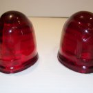 VINTAGE GLASS LENSES CAB LIGHTS FENDER TURN SIGNALS RAT ROD 2 RED