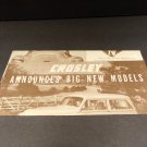 Crosley Announces Big New Models Sales Brochure Crosley Announces Big New Models Sales Brochure